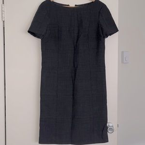 Tory Burch Gray Bateau Neckline Mini Dress, size 6